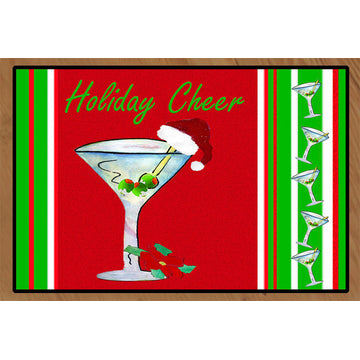 Happy Holiday Martini Rug, 24"x36"