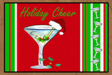 Happy Holiday Martini Rug, 24"x36"