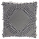 Nourison Home 18"x18" Nicole Curtis Diamond Fringe Charcoal Throw Pillows