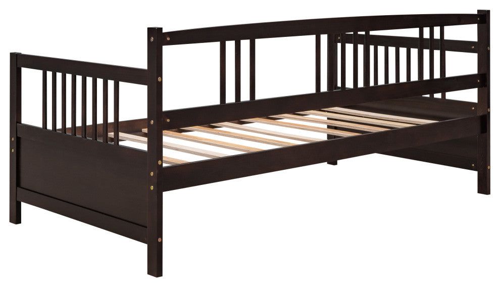 Gewnee Solid Wood Twin Size Daybed in Espresso