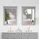 Solid Wood Bathroom Vanity Mirror for Wall Mounted, Titainum Grey, 26x33, 2 Pieces