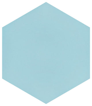 Textile Basic Hex Aqua Porcelain Floor and Wall Tile