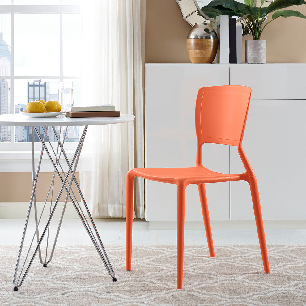 Modern Orange Fine Dining Side Chair