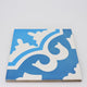 8"x8" Tanger Handmade Cement Tile, Blue/Light Blue, Set of 12