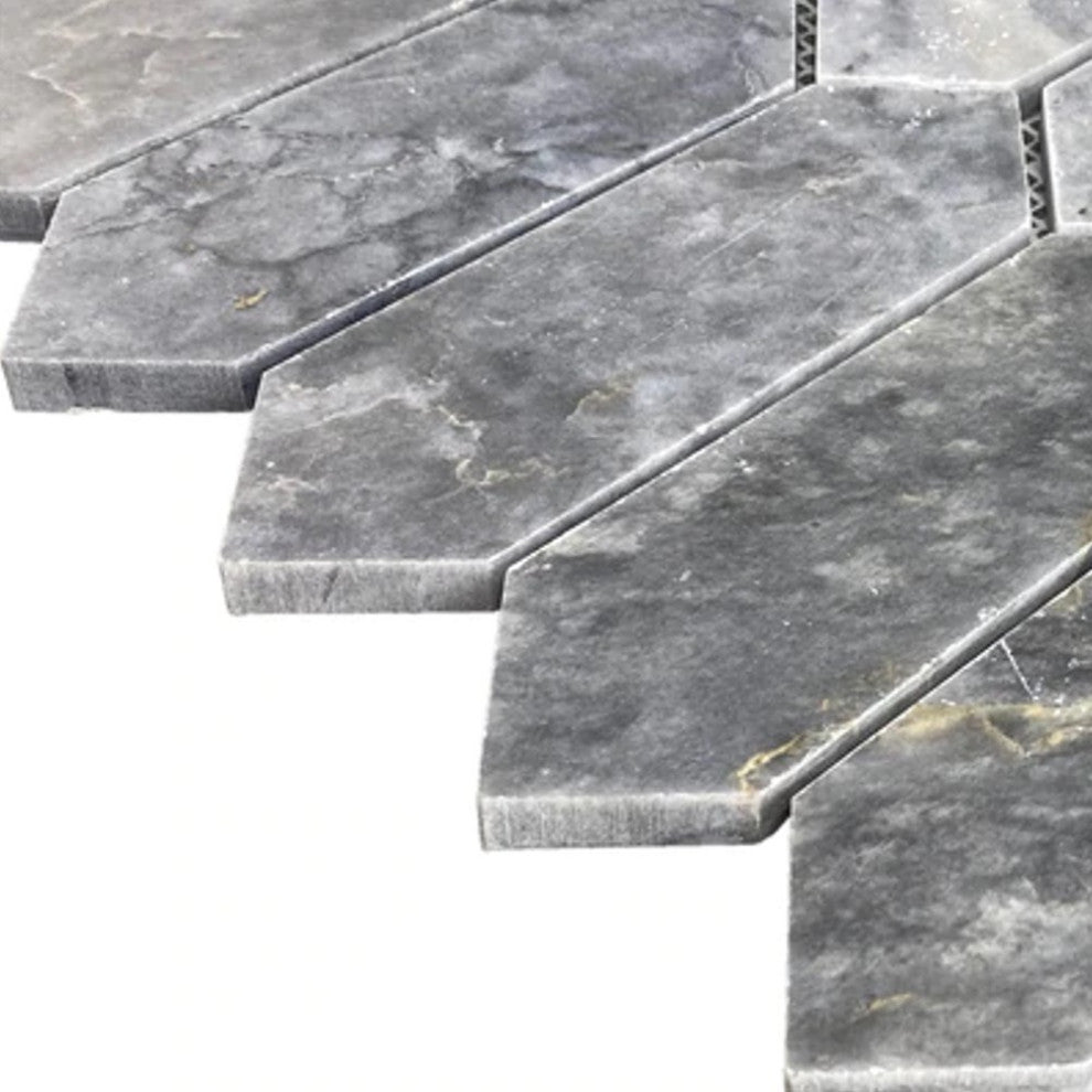 Luna Sky Marble Strada on 12"x12" Mesh Mosaic Tile (10 sqft per box)