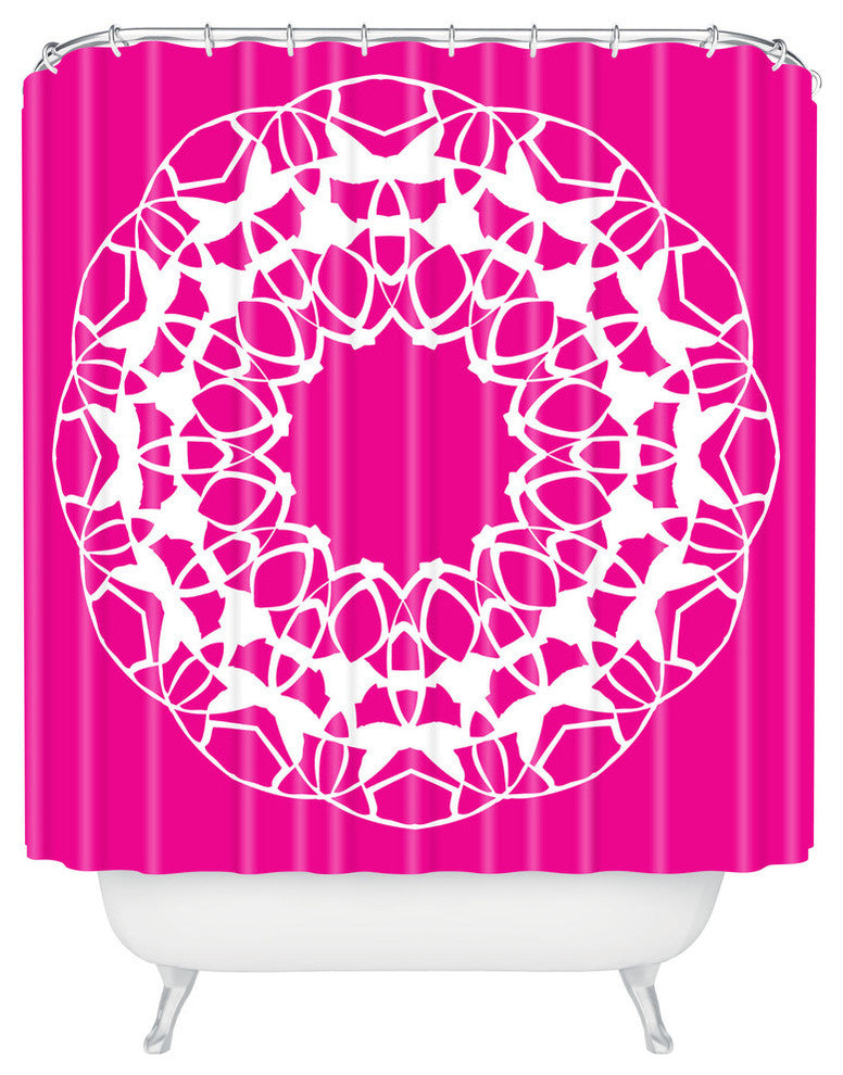 Deny Designs Karen Harris Mod Medallion Magenta Shower Curtain