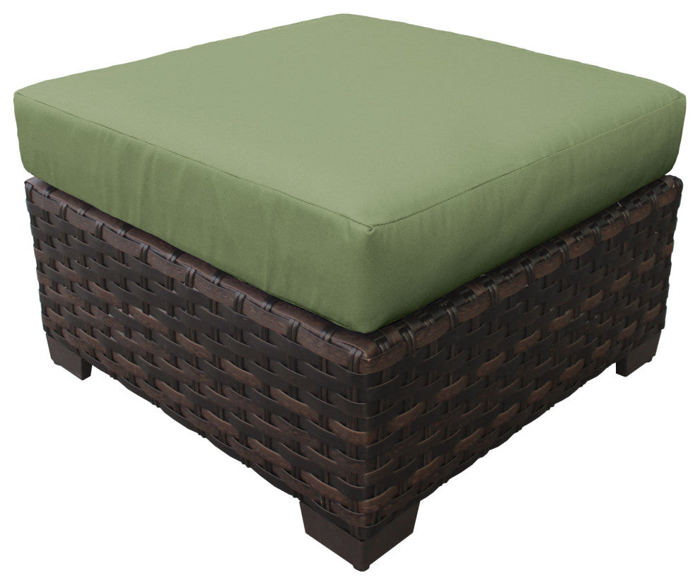 kathy ireland River Brook 12 Piece Wicker Patio Furniture Set, Forest