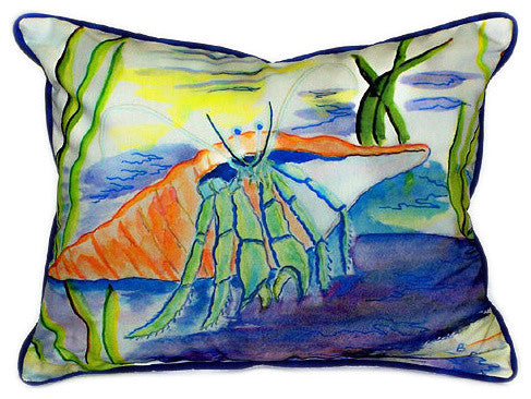 Pair of Betsy Drake Hermit Crab Large Pillows 16 Inch x 20 Inch