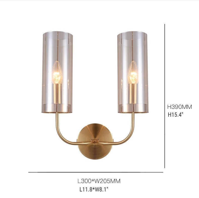 Modern Wall Lamp in European Style for Living Room, Bedroom, Cognac