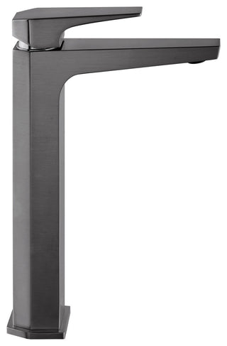 Voltaire Single Hole Single-Handle High Arc Bathroom Faucet, Gunmetal Gray