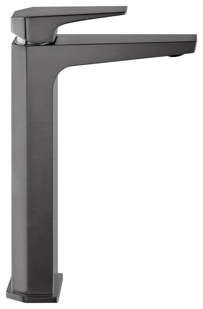Voltaire Single Hole Single-Handle High Arc Bathroom Faucet, Gunmetal Gray