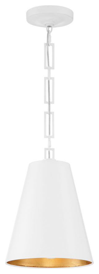 Alston Two Light Chandelier in Matte White / Antique Gold