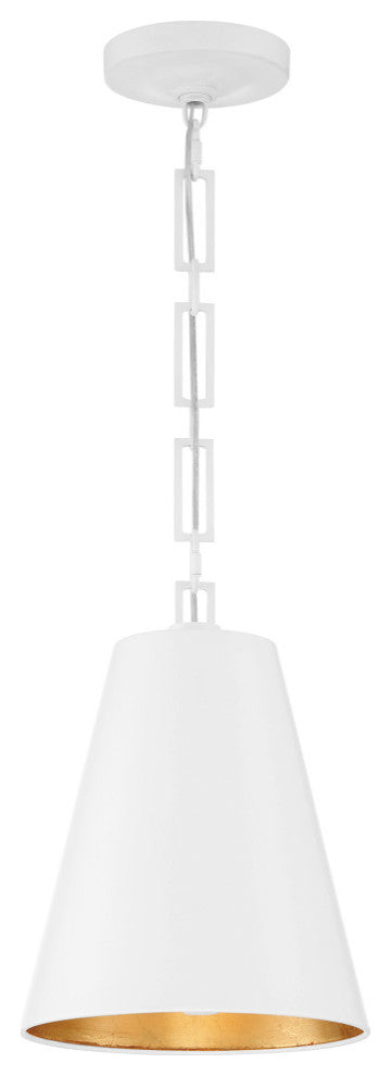 Alston Two Light Chandelier in Matte White / Antique Gold
