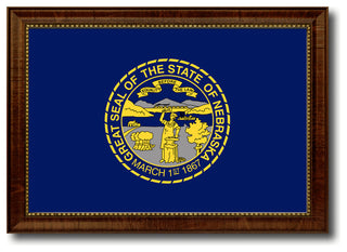 Nebraska State Flag Canvas Print, 27"x39"