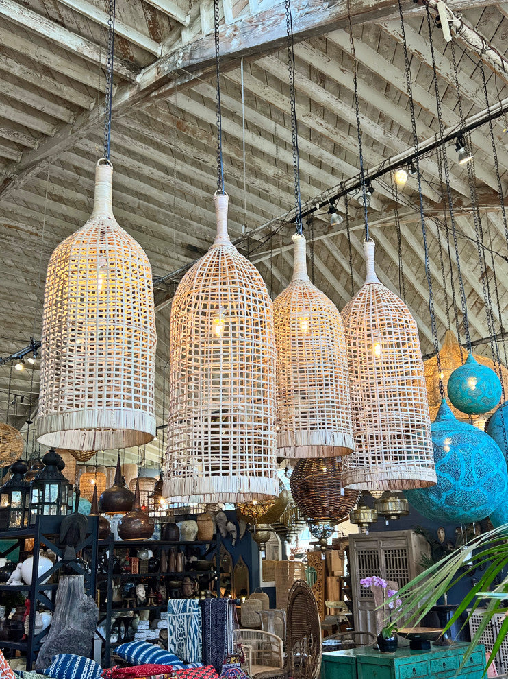 Rattan Bottle Pendant Light Medium