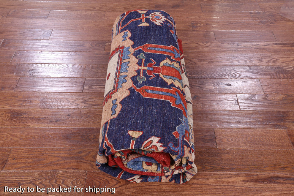 Hand Knotted Persian Fine Serapi Wool Rug 9' 8" X 13' 5" - Q12431