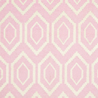 Safavieh Dhurries Dhu556C Geometric Rug, Pink/Ivory, 8'0"x8'0" Square