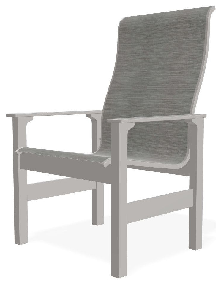 Leeward Sling Outdoor Armchair, Sicily/Warm Gray
