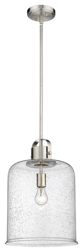 Zlite 340P12-BN 1-Light Pendant, Clear Seeded