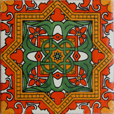 6x6 4 pcs Galicia Talavera Mexican Tile