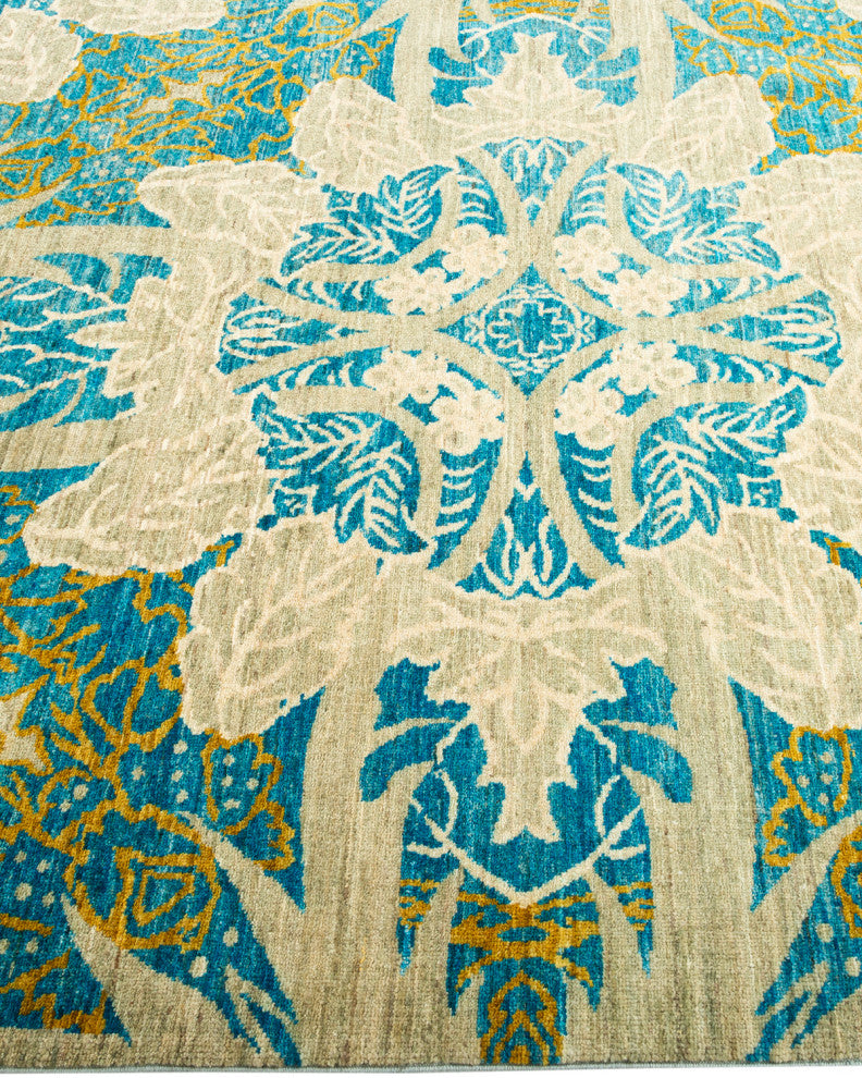 Ray One-of-a-Kind Hand-Knotted Area Rug Light Gray, 5'0"x7'10"