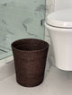 Loma Round Rattan Paper Waste Basket, Espresso