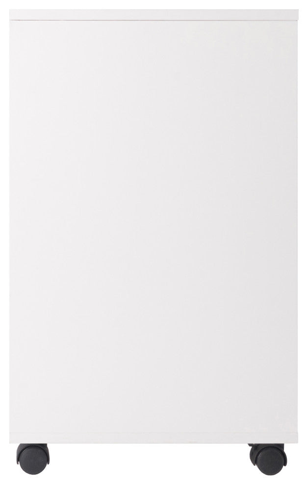 Halifax 2 Section Mobile Storage Cabinet, White
