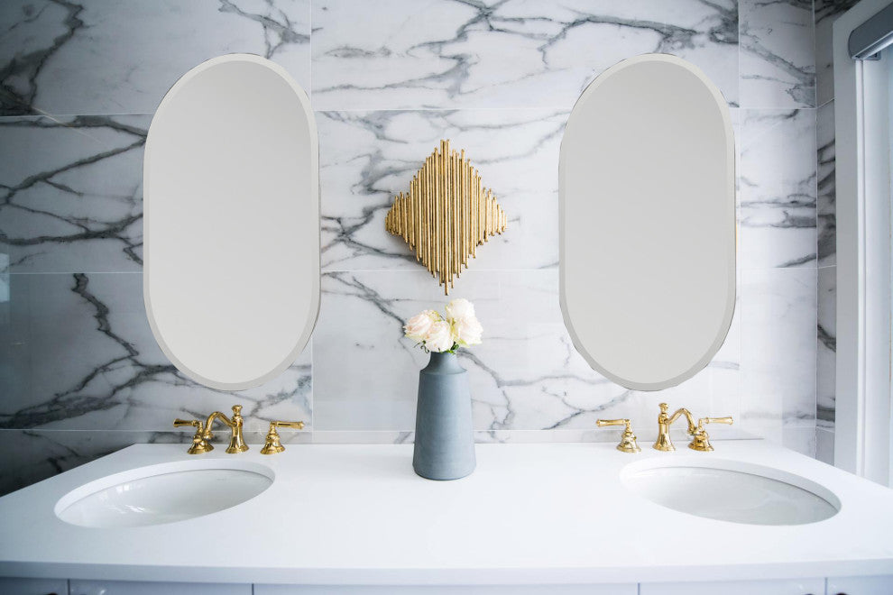 Khloe Modern Bathroom Mirror, 39.5 in. X 23.6 in.