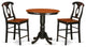 3 Pc Dining Counter Height Set - Dinette Table And 2 Counter Height Stool