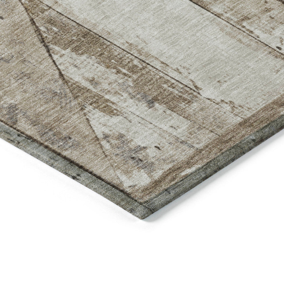 Machine Washable Indoor/Outdoor Chantille ACN1875 Beige 2'6" x 3'10" Rug