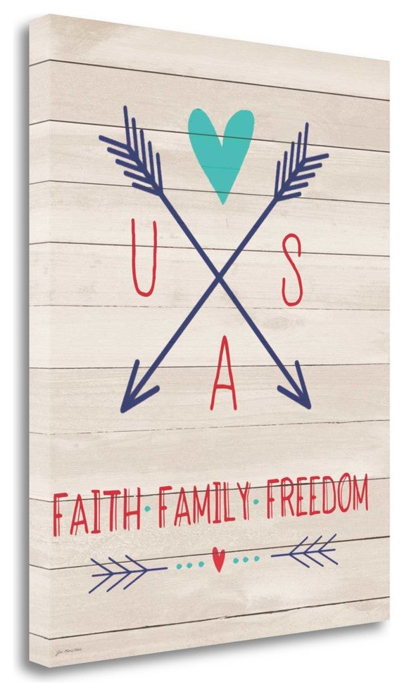 "Faith Family Freedom" By Jo Moulton, Giclee Print on Gallery Wrap Canvas