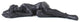 Lying Nude Female Sculpture - Black