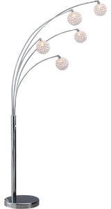 Manhattan 5-Arch Crystal Ball 84" Arched Floor Lamp