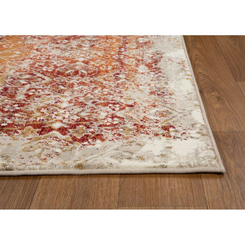 KAS Heritage 9373 Ivory/Rust Anna Area Rug, 2'2"x7'11" Runner