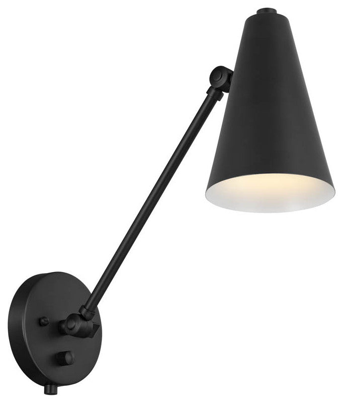 Sylvia 1 Light Wall Sconce, Black