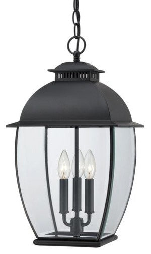 Quoizel BAN1911K Three Light Outdoor Hanging Lantern Bain Mystic Black