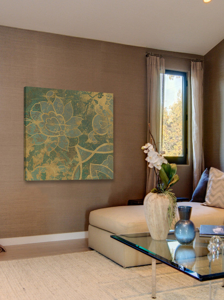 "Persian Tile II" Painting Print on Wrapped Canvas