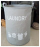 Polyester Home Laundry Basket Bags Clothes Hamper Storage Toy Organizer - Gray
