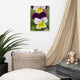 Pretty Little Violets Floral Nature Photography Canvas Wall Art Print, 12" X 16"