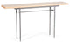Wick 60" Console Table, Sterling Finish, Maple Natural Accents