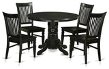 5 Pc Small Kitchen Table Set - Kitchen Table And 4 Dinette Chairs
