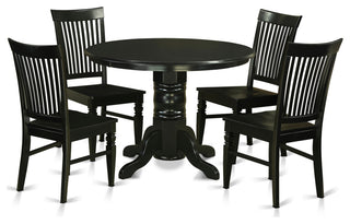 5 Pc Small Kitchen Table Set - Kitchen Table And 4 Dinette Chairs