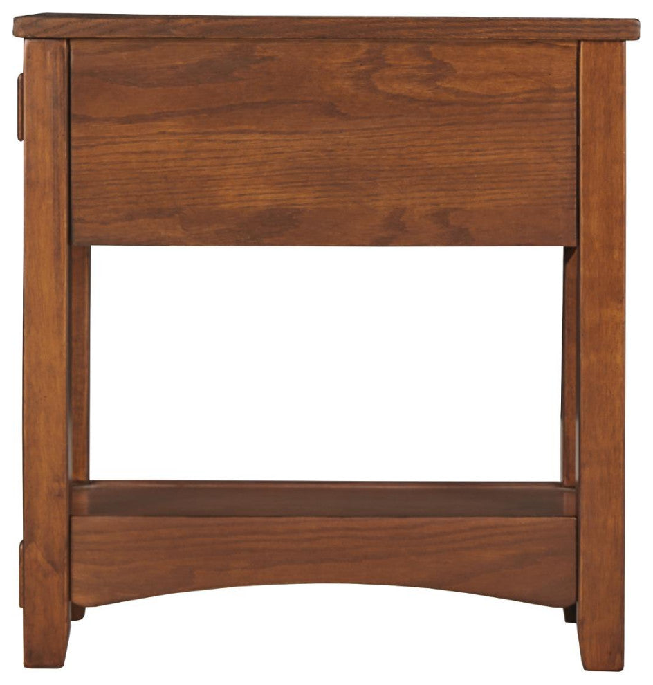 Breegin Contemporary Brown Chair Side End Table
