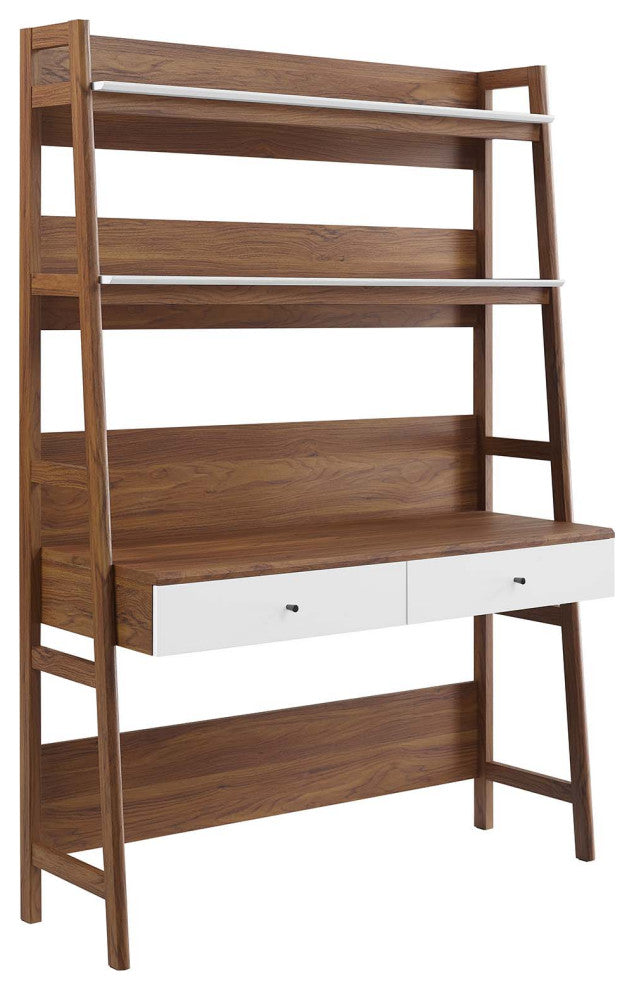 Bixby Office Desk, Walnut White