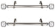 Kaylee 1"D Side Curtain Rod 12-20", Set of 2, Satin Nickel