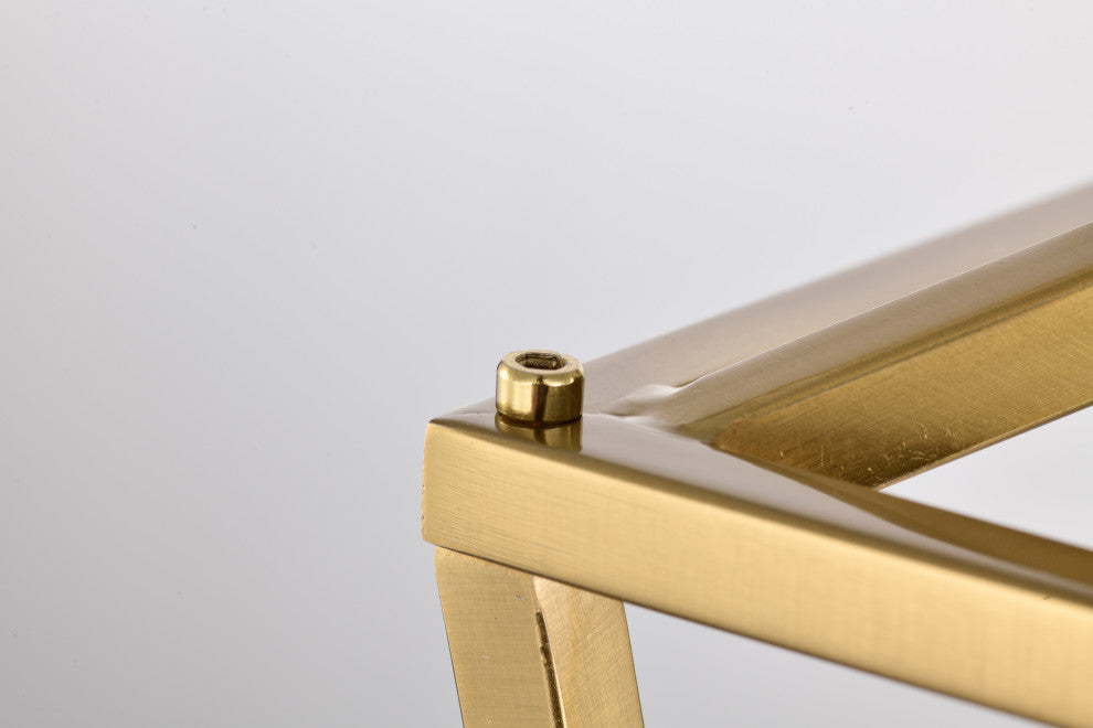 4-Light 16 in. Gold Caged Lantern Modern Pendant