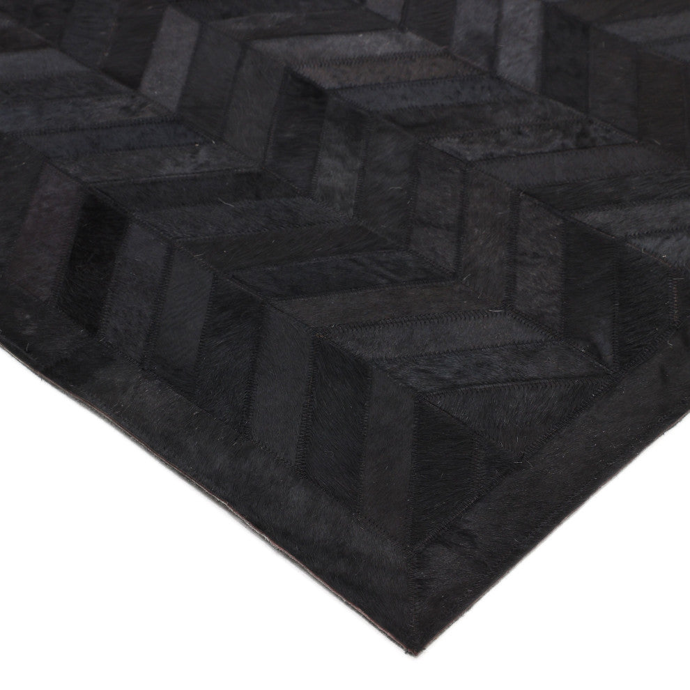 Meir Handmade Area Rug Black, 8' 0" X 10' 0"