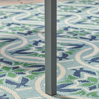 Swarthmore Outdoor Aluminum Dining Chairs With Faux Wood Accents, Gray + Natural Brown, Set of 2