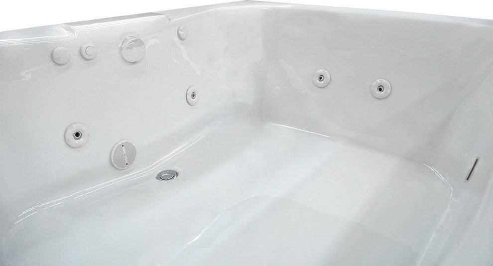 Veronesse 48 x 60 Rect. Whirlpool Drop-In Bathtub - Center Drain - Left Pump