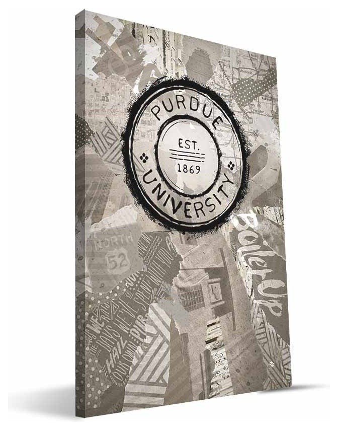 PUR Boilermakers Scrapbook Canvas Print, 16"x24"